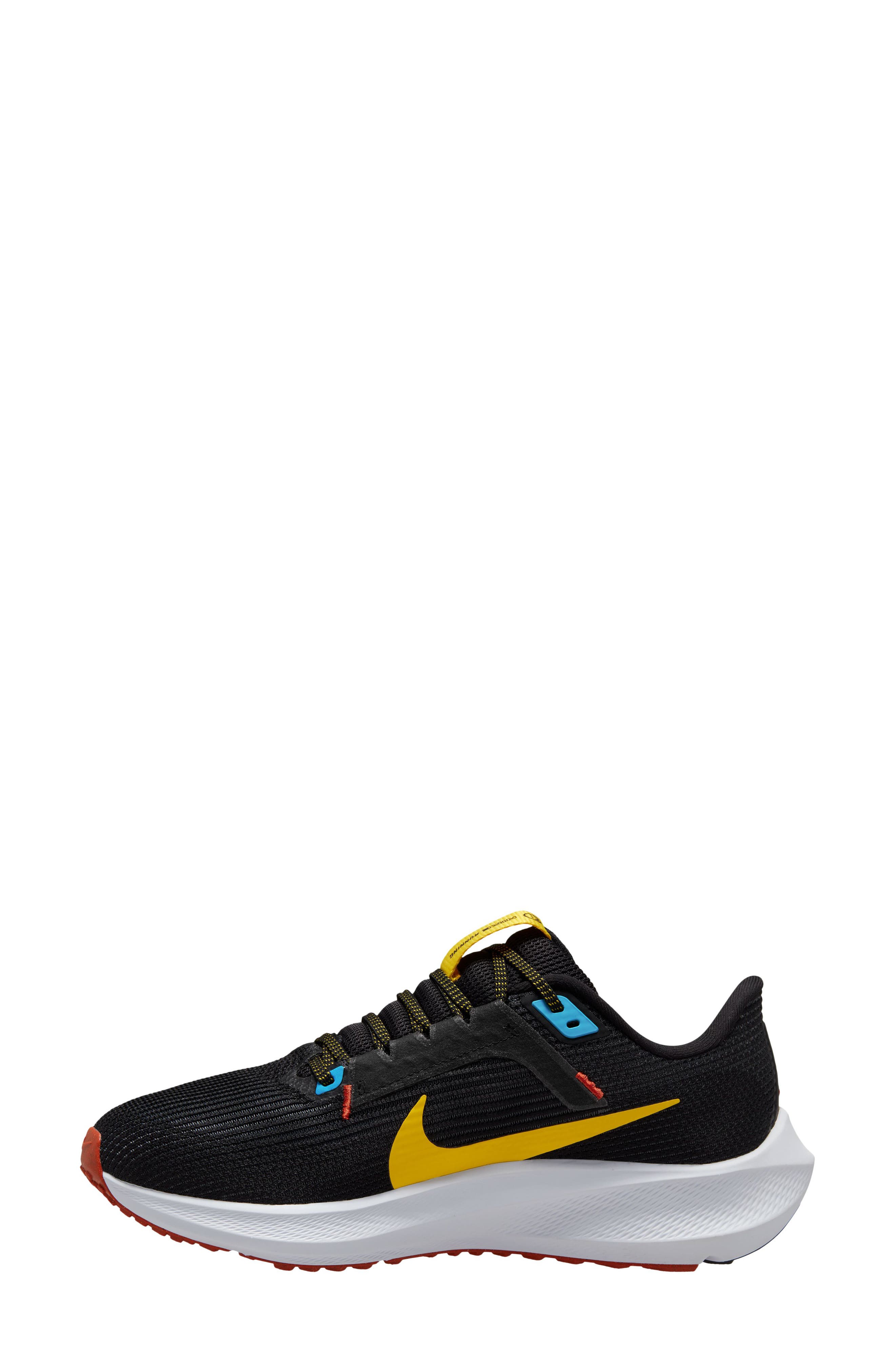 Air Zoom Pegasus 40 Running Shoe, Alternate, color, BLACK/ YELLOW/ SMOKE GREY