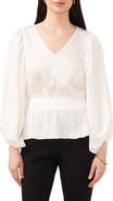 Chaus Tie Waist Long Sleeve Blouse