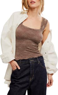 Free People Love Letter Floral Knit Camisole