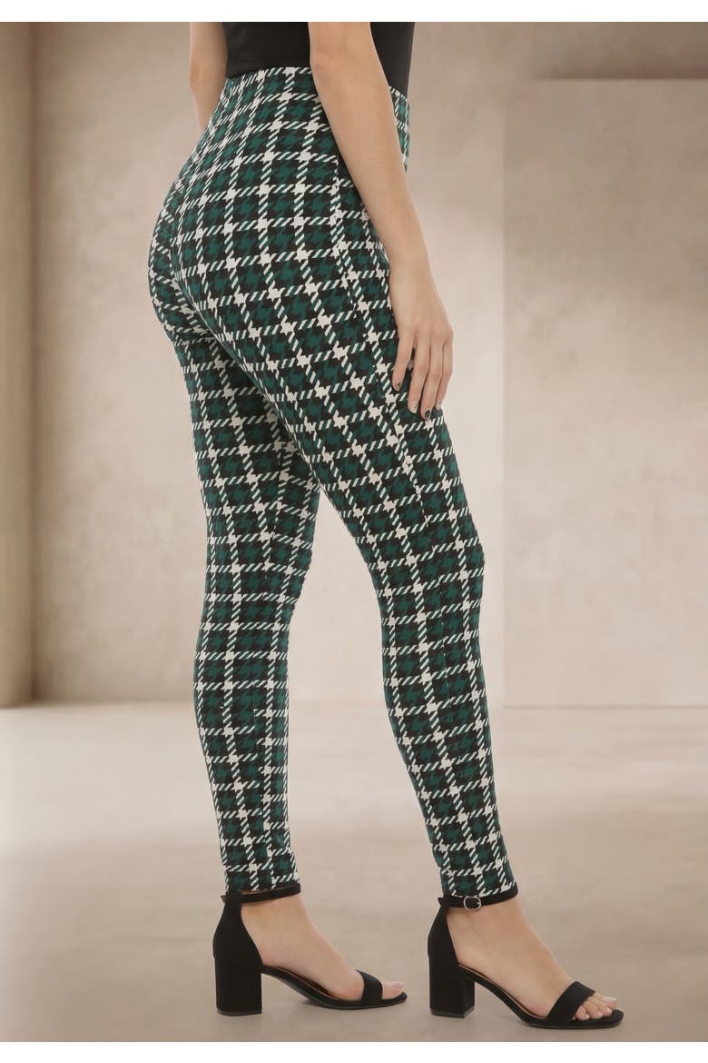 Everyday Stretch Cotton Legging, Alternate, color, MYSTIC PINE MINI PLAID
