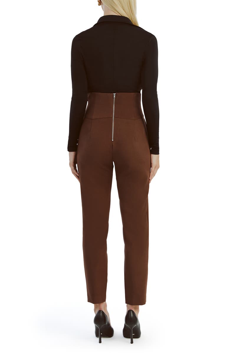 Bardot Lorel Plunge Neck Long Sleeve Bodysuit, Alternate, color, Black