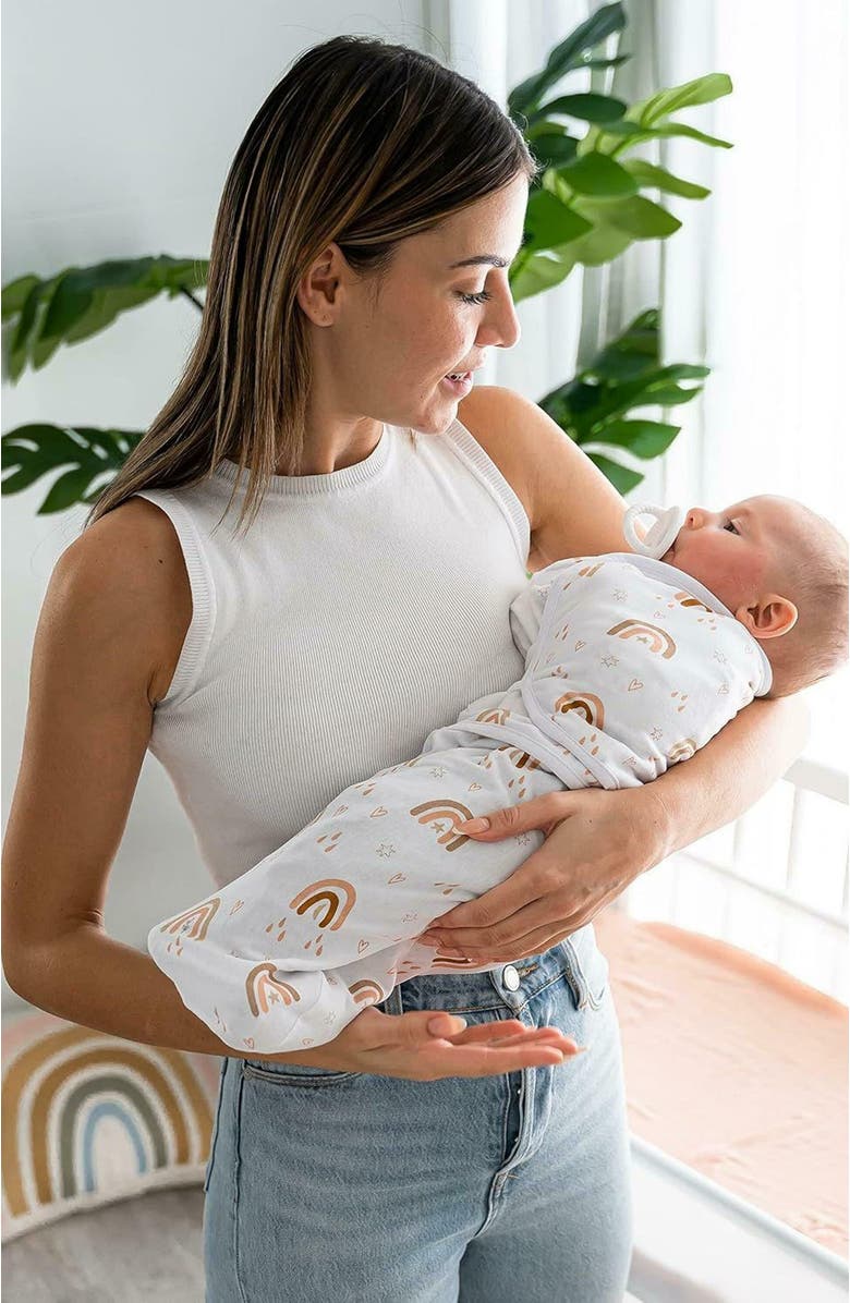 Comfy Cubs Easy Swaddle Blankets - Pack of 3, Alternate, color, Rainbow Bohemian