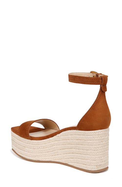 Veronica Beard Gianna Raffia Wedge Sandal In Caramel