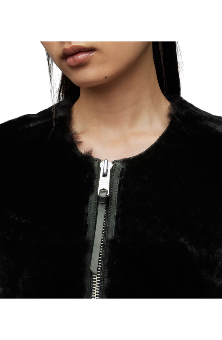 AllSaints Hania Relaxed Fit Genuine Shearling Jacket, Alternate, color,