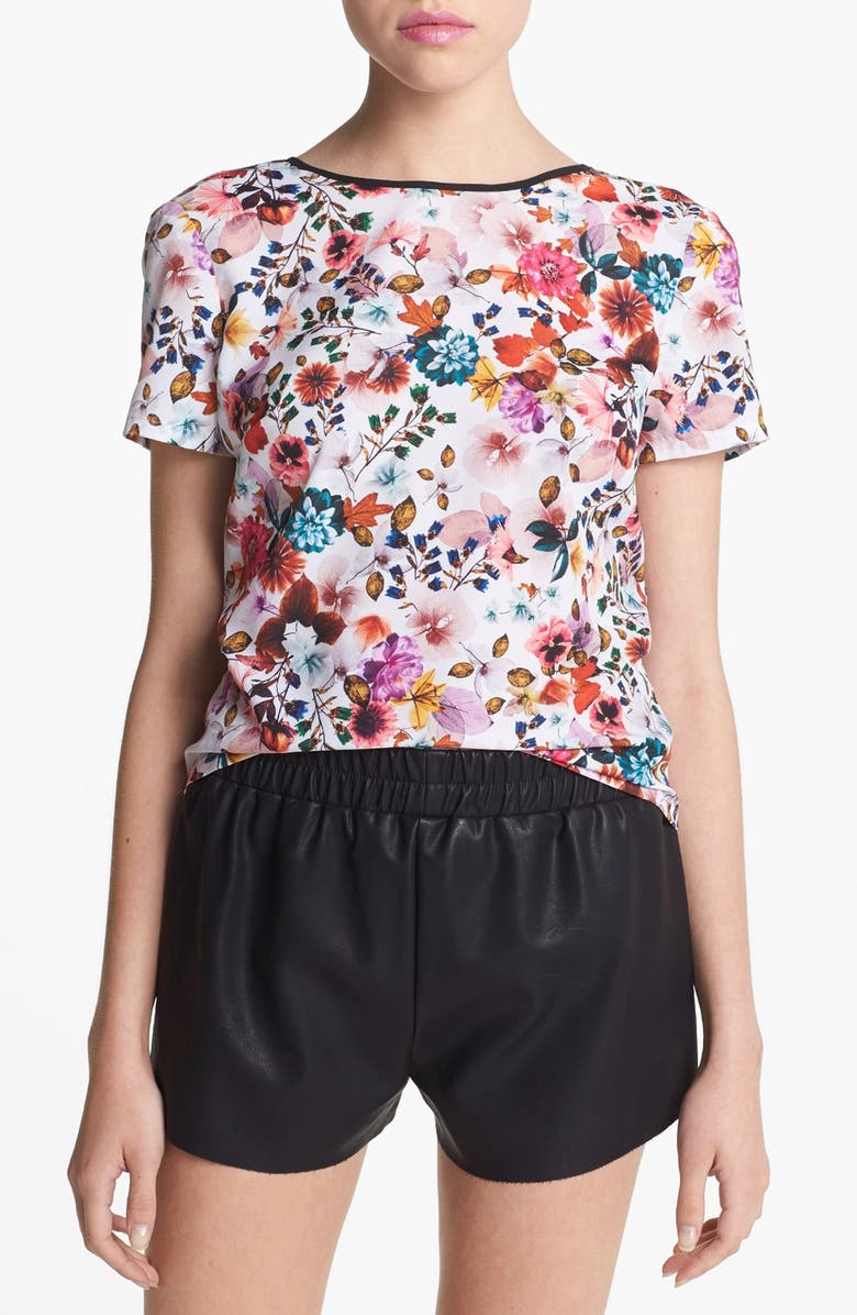 WAYF Woven Wrap Back Blouse, Main, color, 