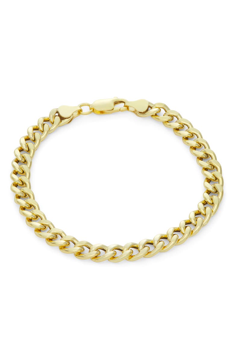 FZN Men's Curb Chain Bracelet, Main, color, Gold