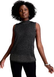 Jessica London Ribbed Sleeveless Shell