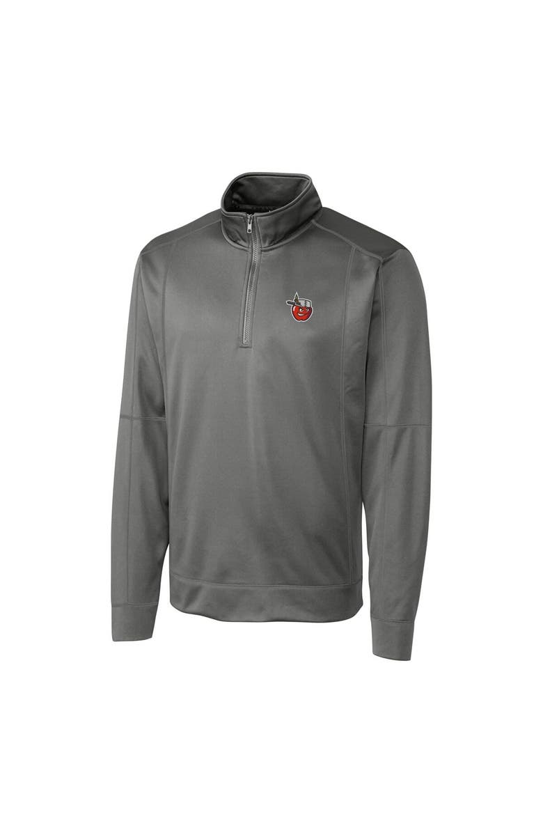 Cutter & Buck Men's Cutter & Buck  Gray Fort Wayne TinCaps  Clique Helsa Performance Half-Zip Knit Pullover, Alternate, color, 