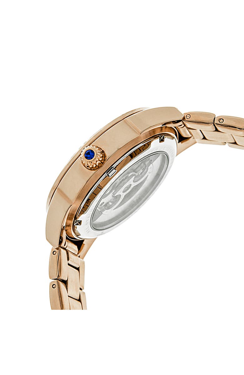 Empress Godiva Automatic MOP Bracelet Watch, Alternate, color, Rose Gold