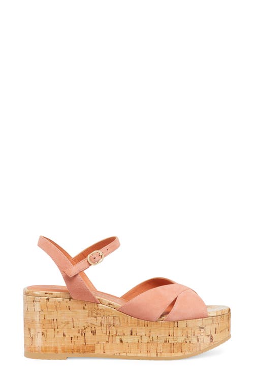 Stuart Weitzman Women's Carmen Midi 65mm Suede Wedge Sandals In Terracotta.