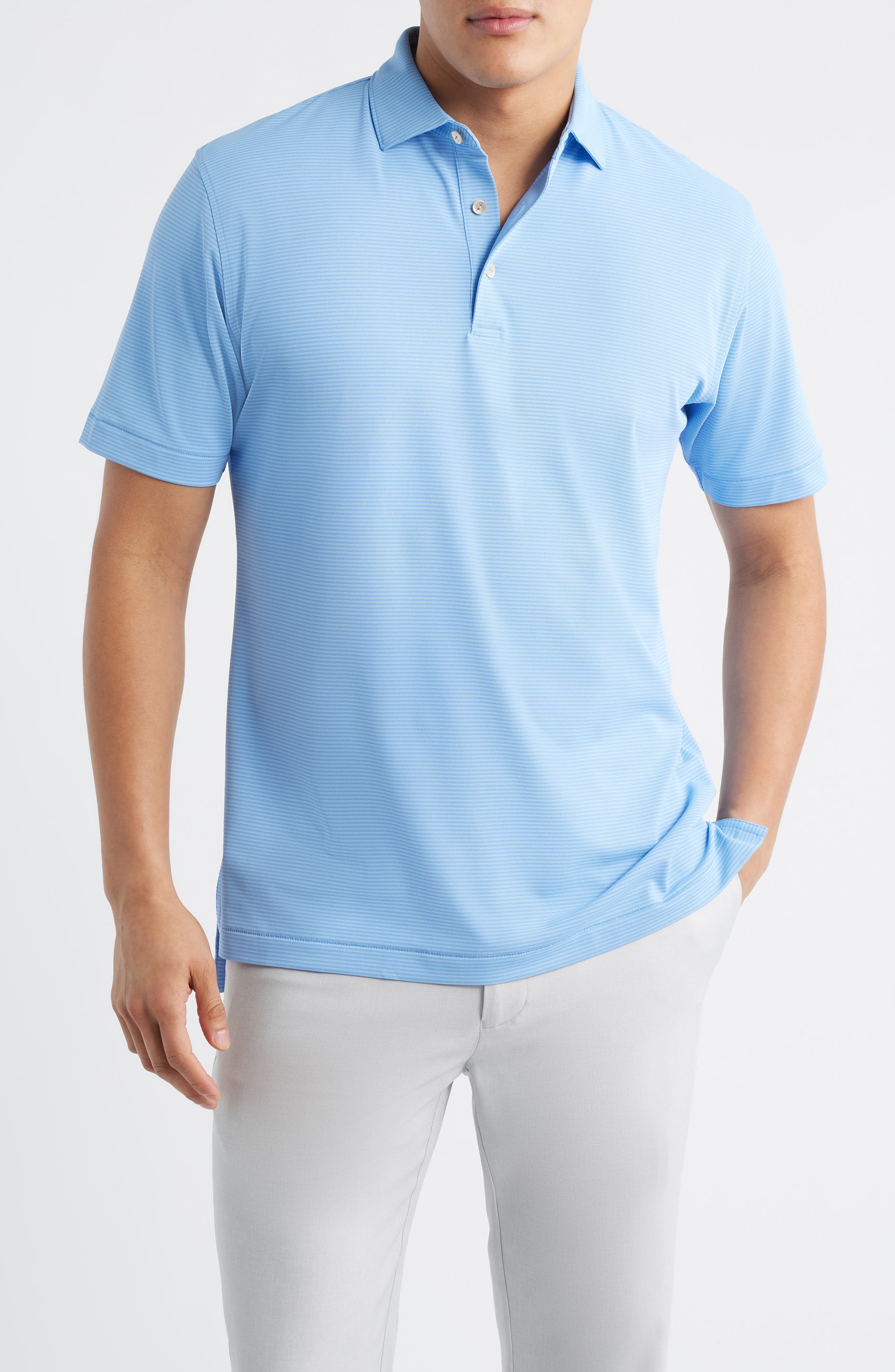 Candor Stripe Performance Pique Polo - image 3