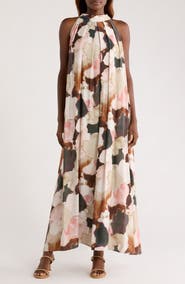 MELLODAY Print Sleeveless Maxi Dress