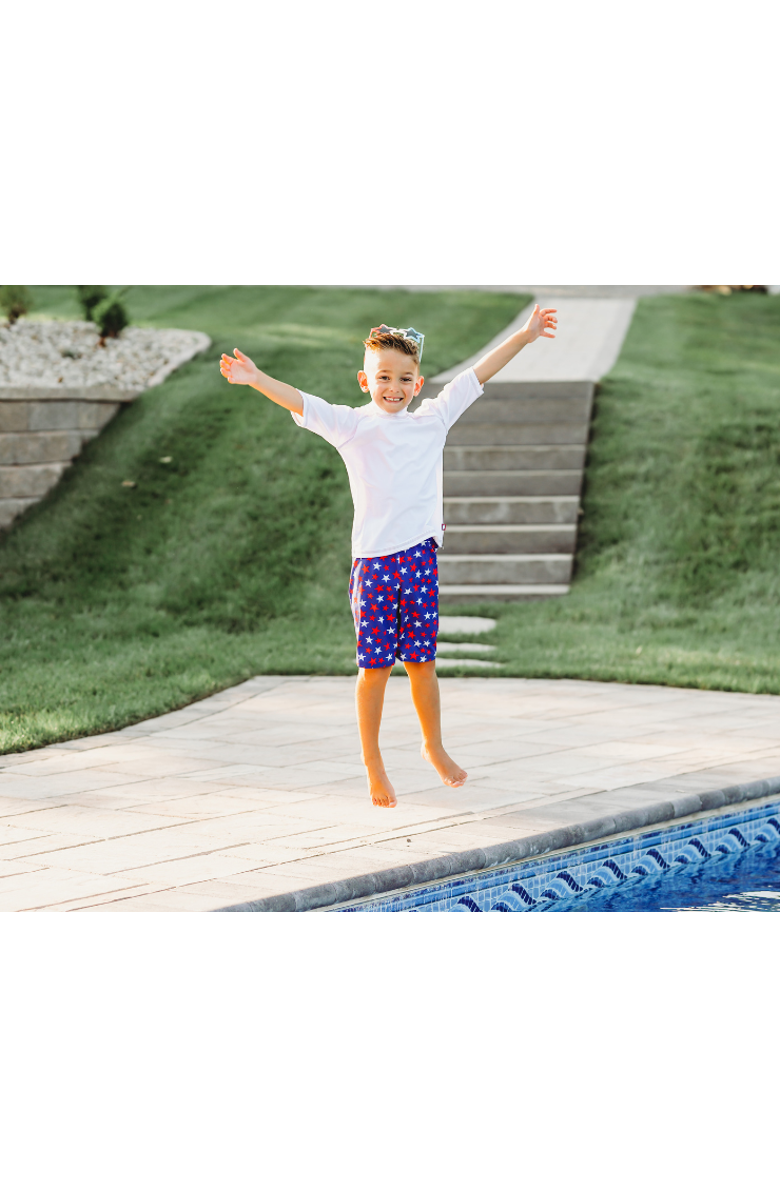 CITY THREADS Baby Boys UPF 50+ Short Sleeve Rashguard, Alternate, color, Black