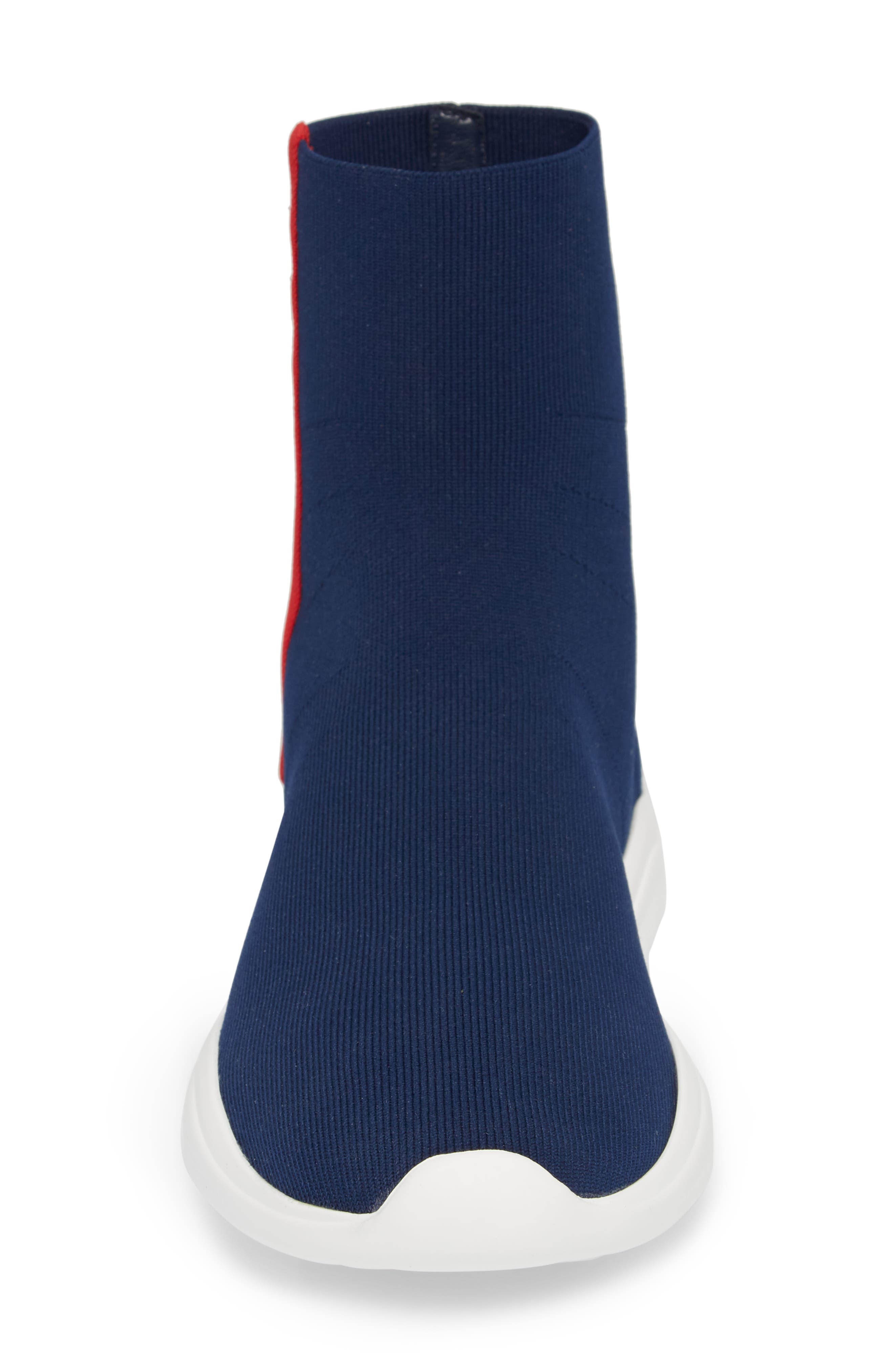 Prada Logo Band Sock Sneaker, Alternate, color, 