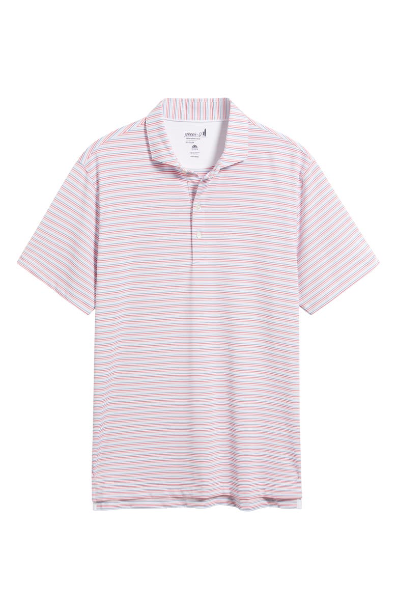 johnnie-O Kamdon Stripe PREP-FORMANCE Golf Polo, Alternate, color, Lobster