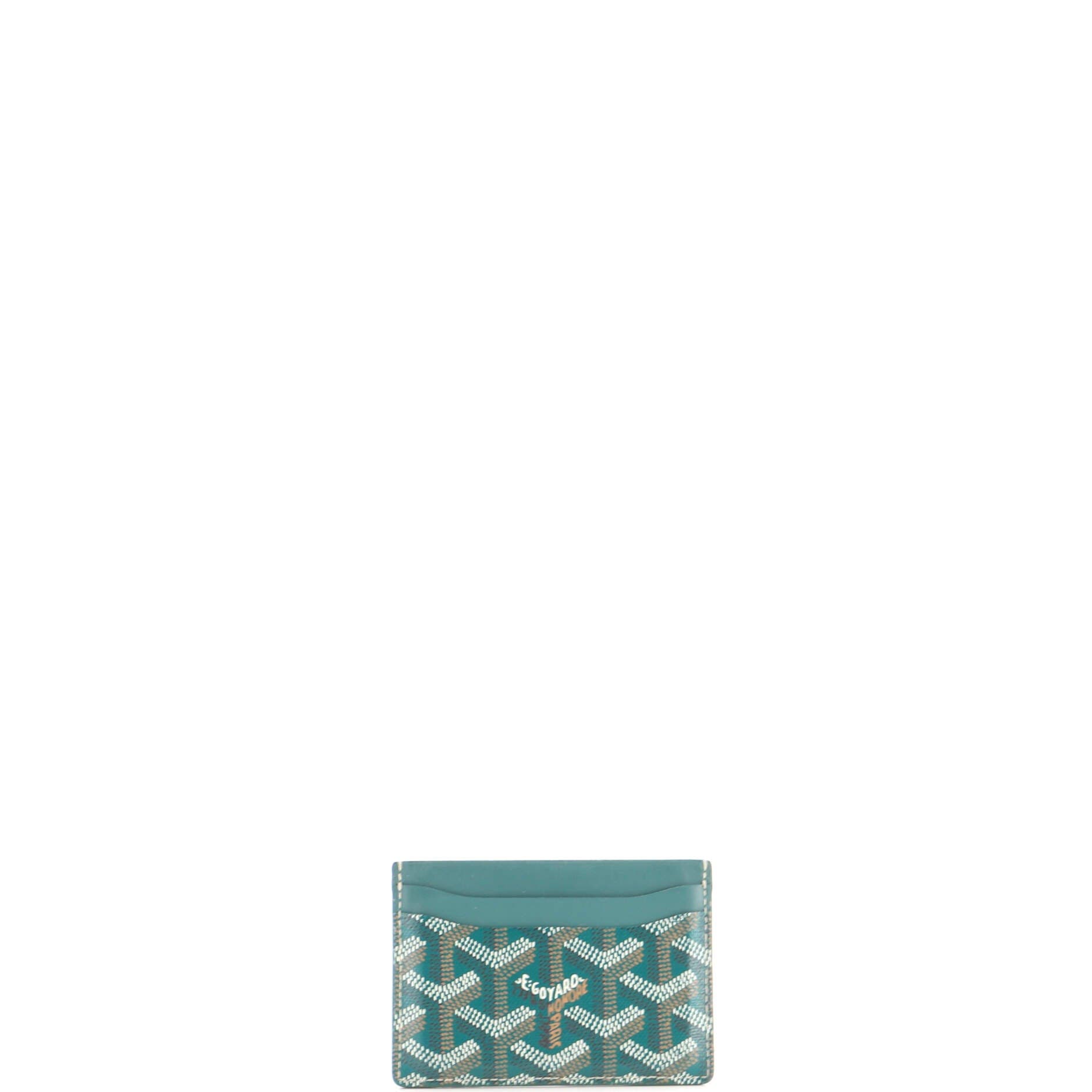 Saint Sulpice Card Holder Coated Canvas, Alternate, color, Green