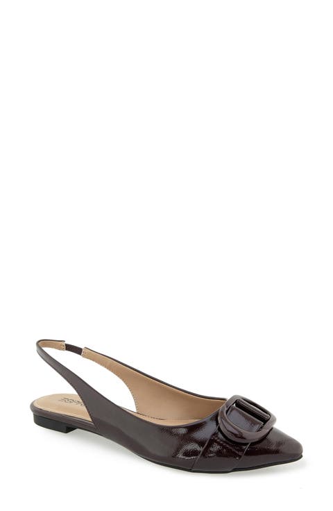 Preslee Faux Leather Slingback Flat