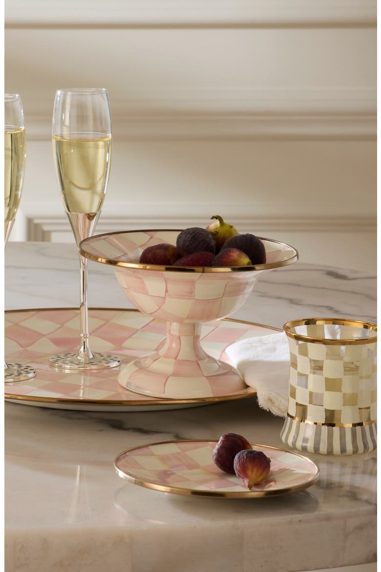 Rosy Check Large Compote Bowl, Alternate, color, ROSY