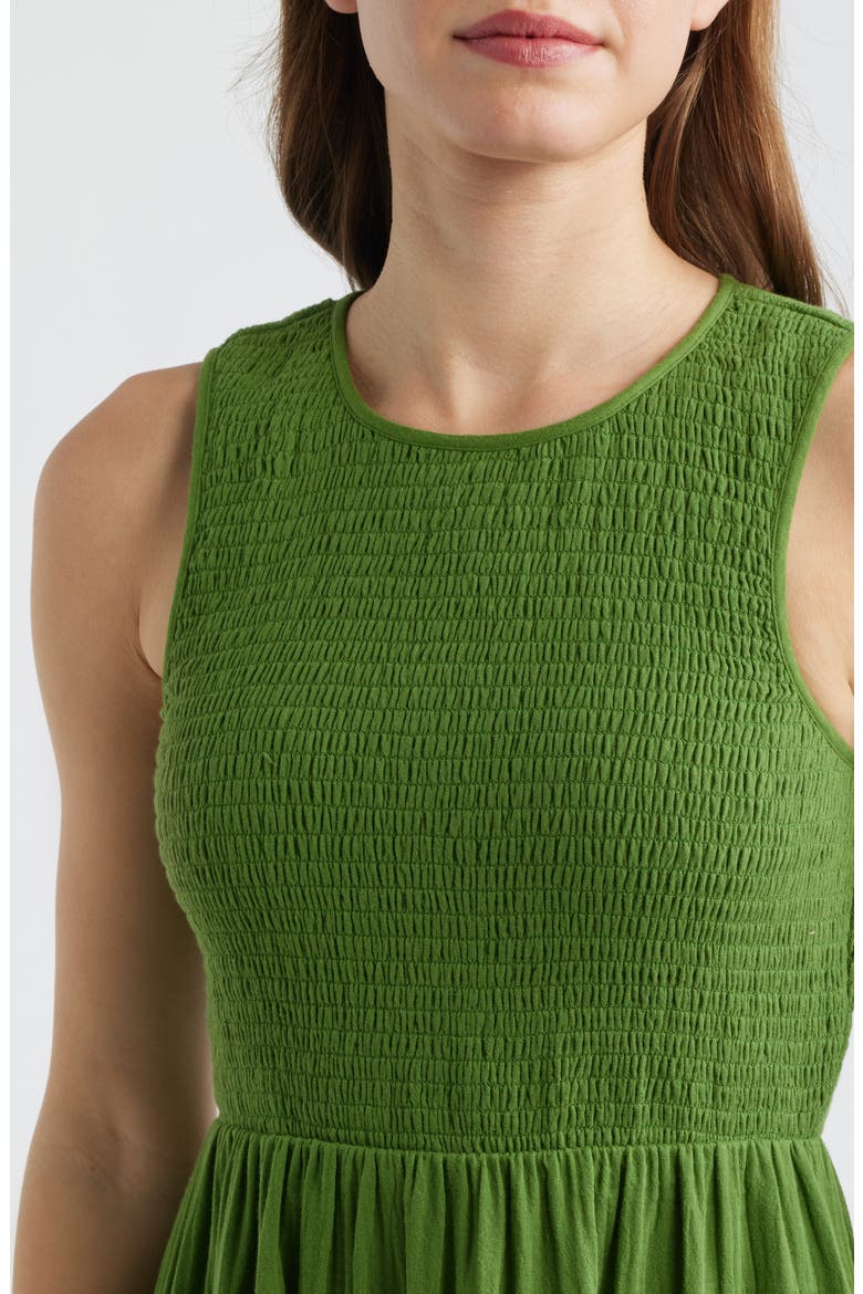 Charlie Smocked Sleeveless Maxi Dress, Alternate, color, GREEN