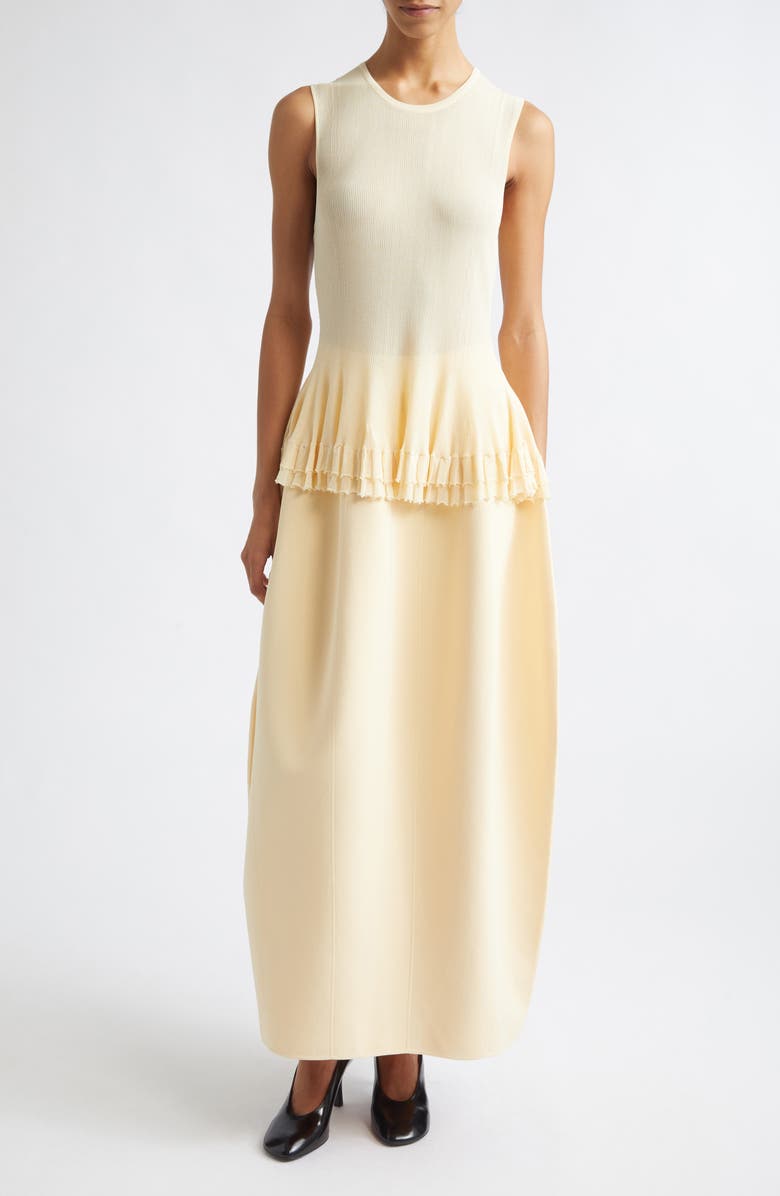 ASHLYN Bennett Ruffle Hem Sleeveless Sweater, Alternate, color, Cream