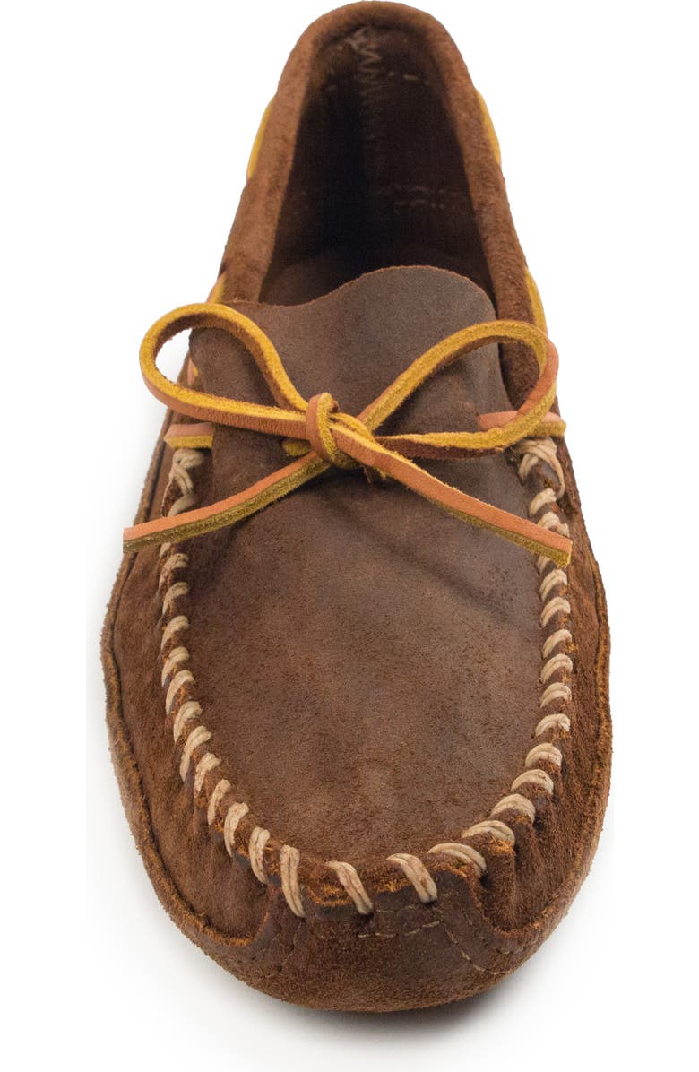 Minnetonka Suede Sole Loafer, Alternate, color, Brown
