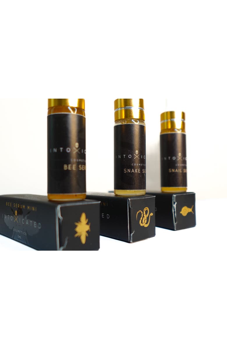 Intoxicated Cosmetics Mini Set (Mini Bee, Mini Snake, Mini Snail) | Hydrating | Anti-Aging Skincare Sampler | Purified Bee Venom, Vegan Snake Venom Peptides, Vegan Snail Mucin Peptides, Alternate, color, NO COLOR