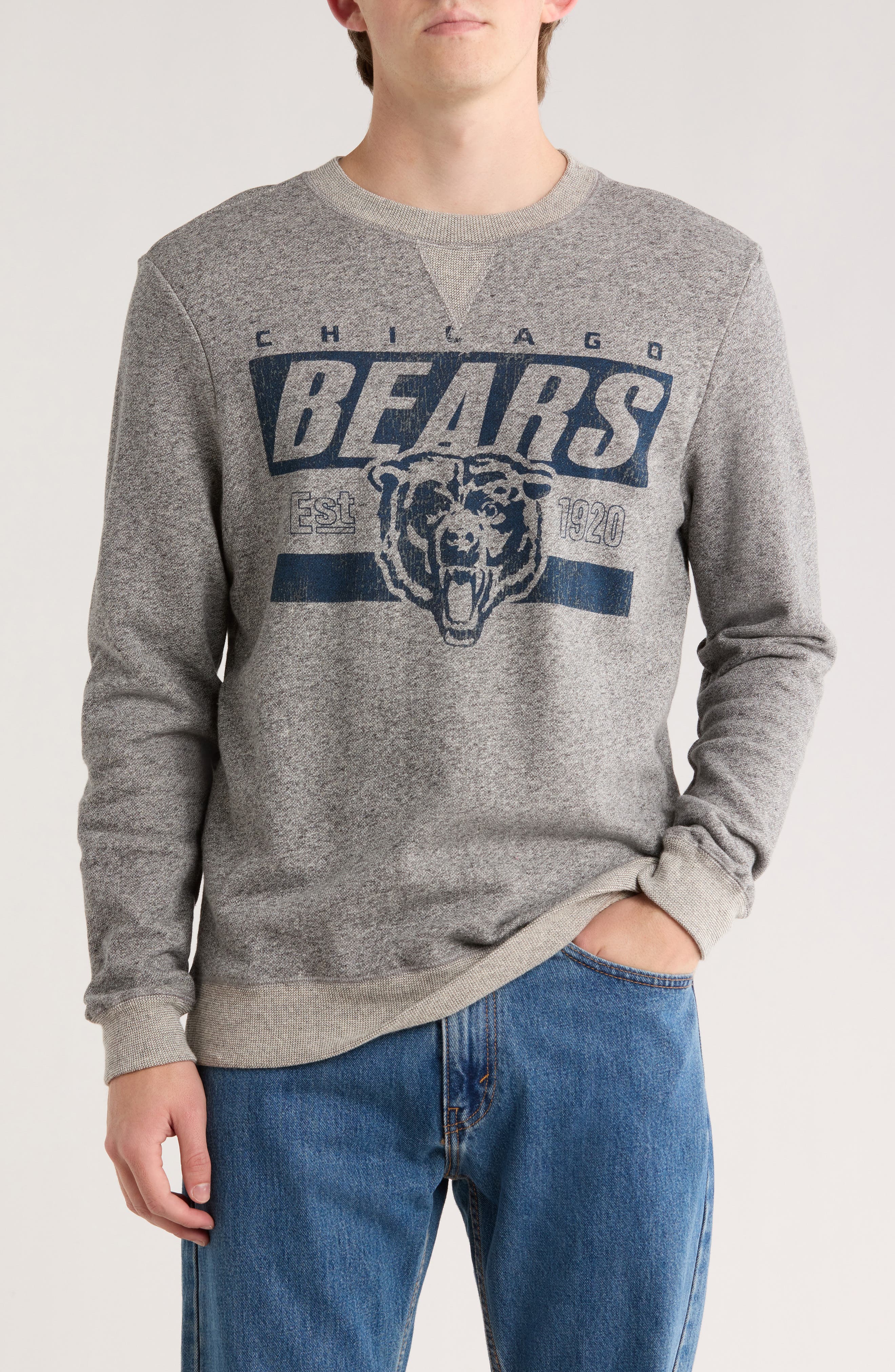 Junk Food Bears Marled Crewneck Sweatshirt