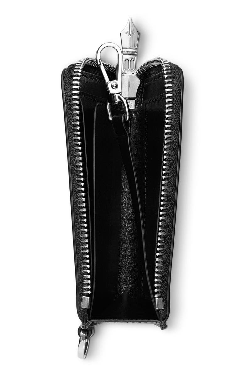 Montblanc Meisterstück Leather Zip Card Case, Alternate, color, 