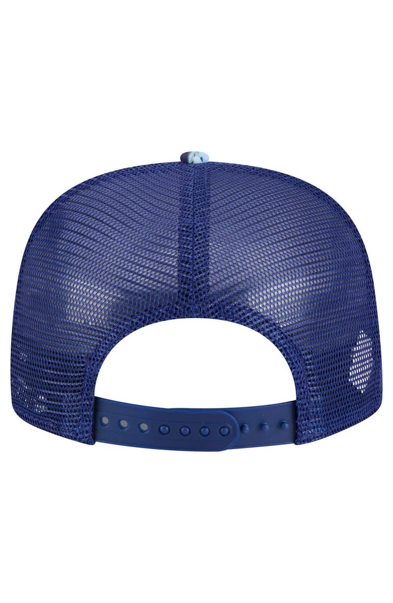 New Era Men's New Era Royal Texas Rangers Adventure Pattern Golfer Trucker Snapback Hat, Alternate, color, Royal