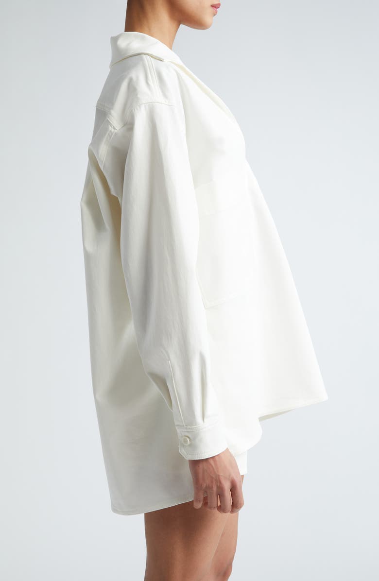 Max Mara Matassa Stretch Cotton Top, Alternate, color, White