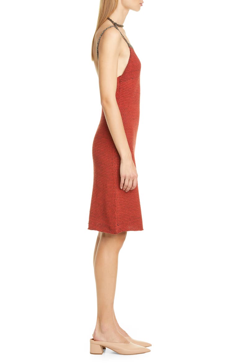 Décolleté Sweater Dress, Alternate, color, RED AND BLACK