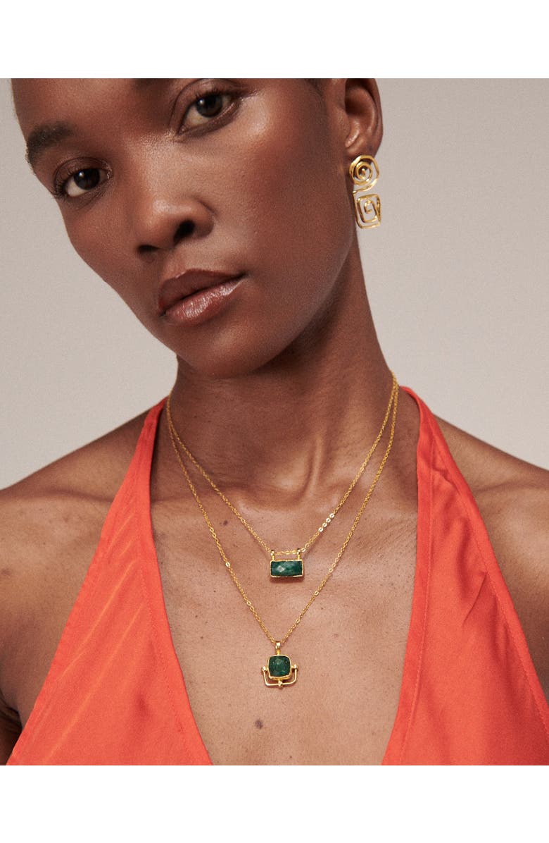 Ottoman Hands Megara Geometric Spiral Stud Earrings, Alternate, color, 