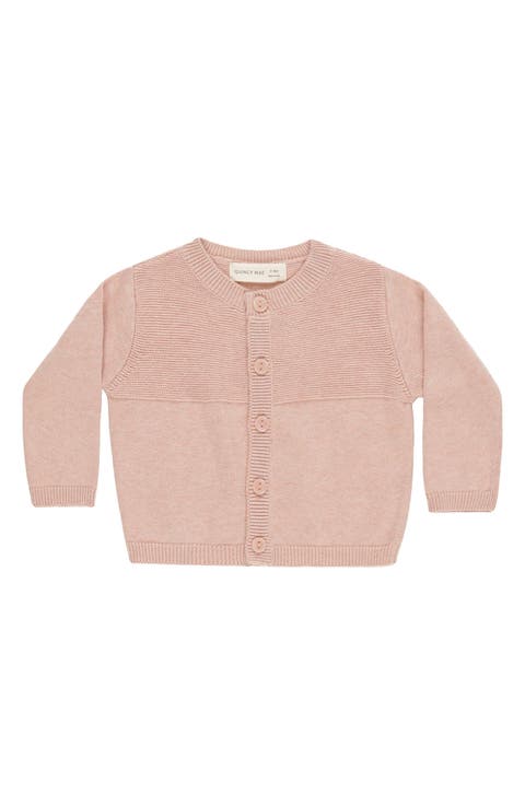 Heathered Organic Cotton Knit Cardigan Sweater (Baby)