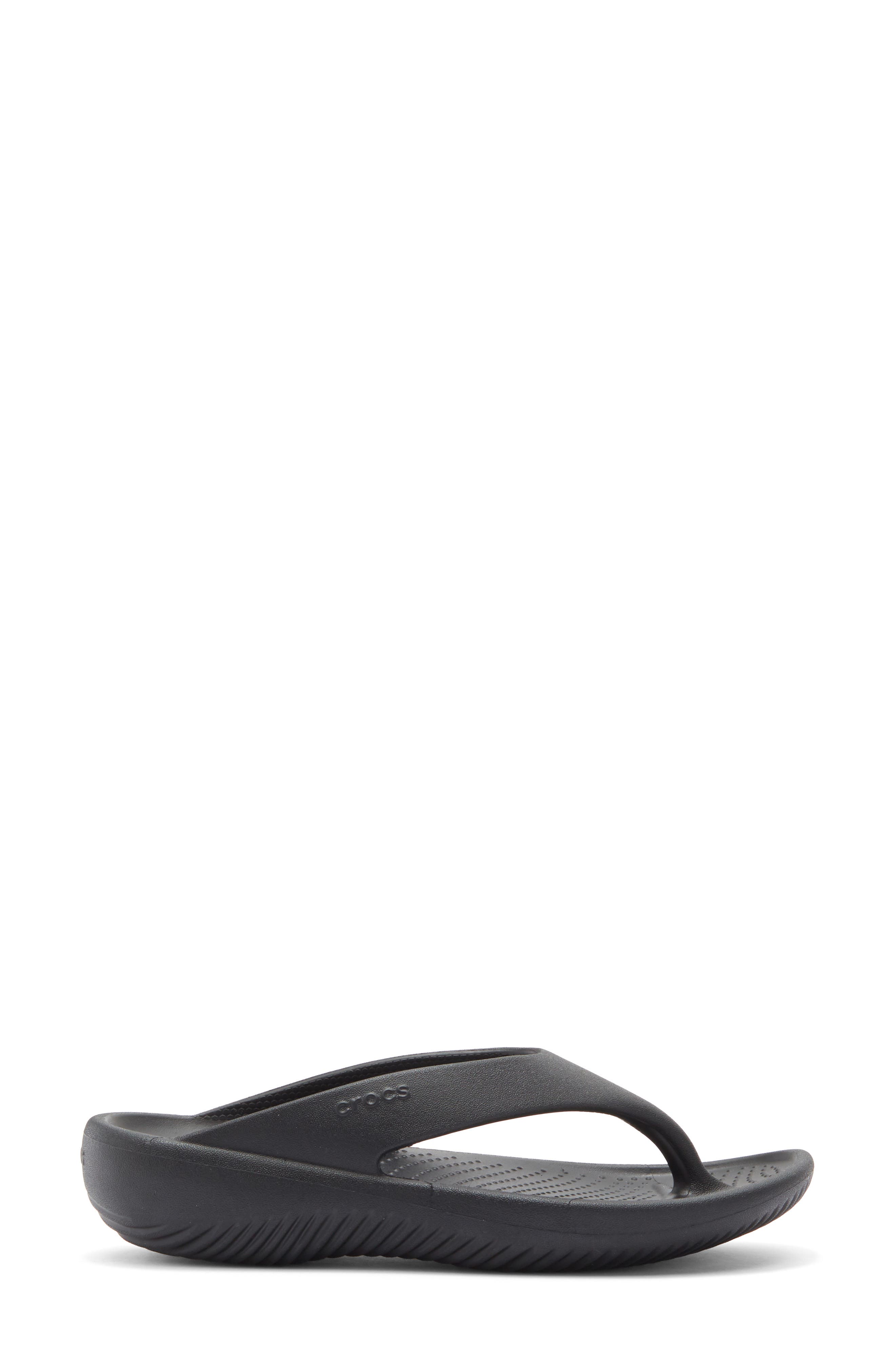 CROCS Mellow Recovery Flip Flop Sandal, Alternate, color, Black