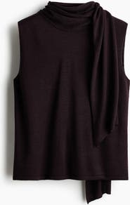 H&M Scarf-detail Turtleneck Top