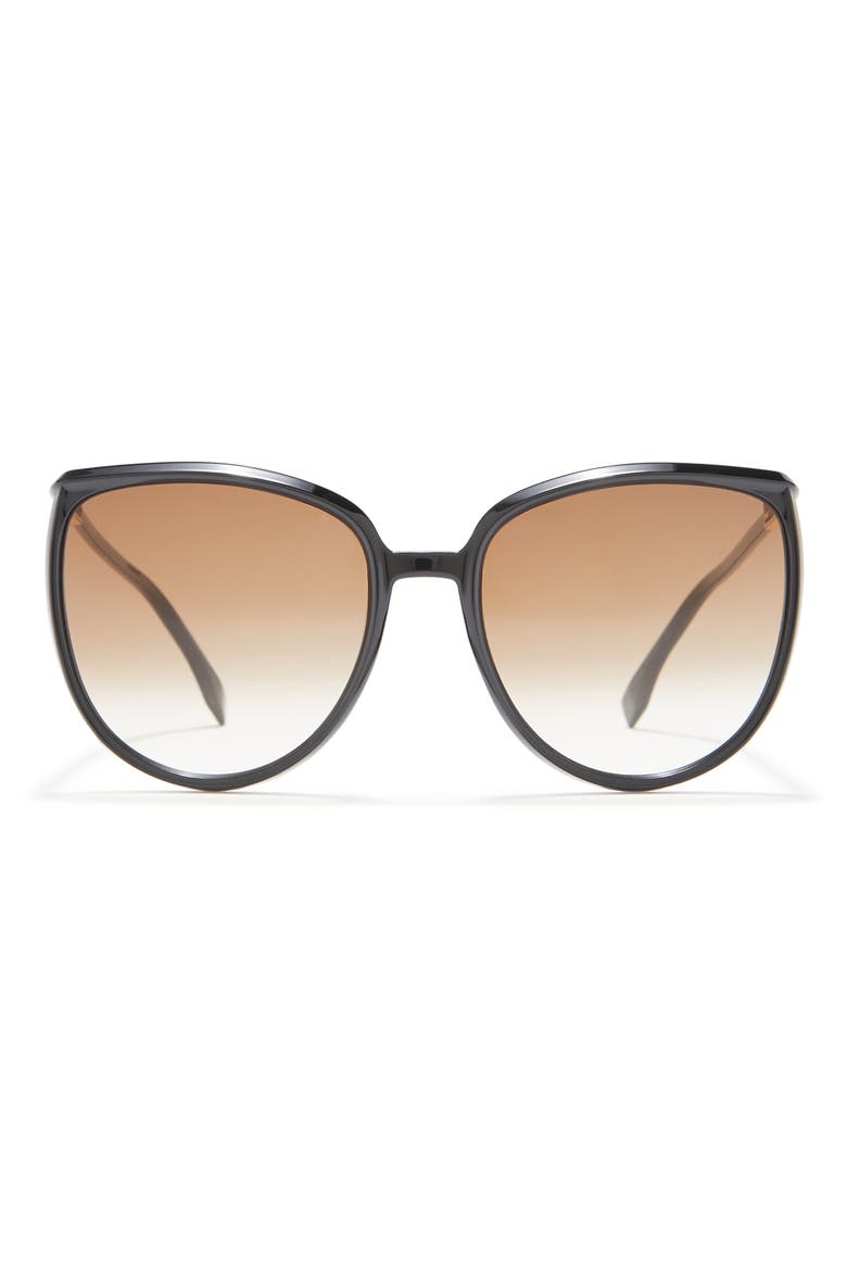 59mm Oversized Sunglasses, Main, color, BLACK / BROWN GRADIENT