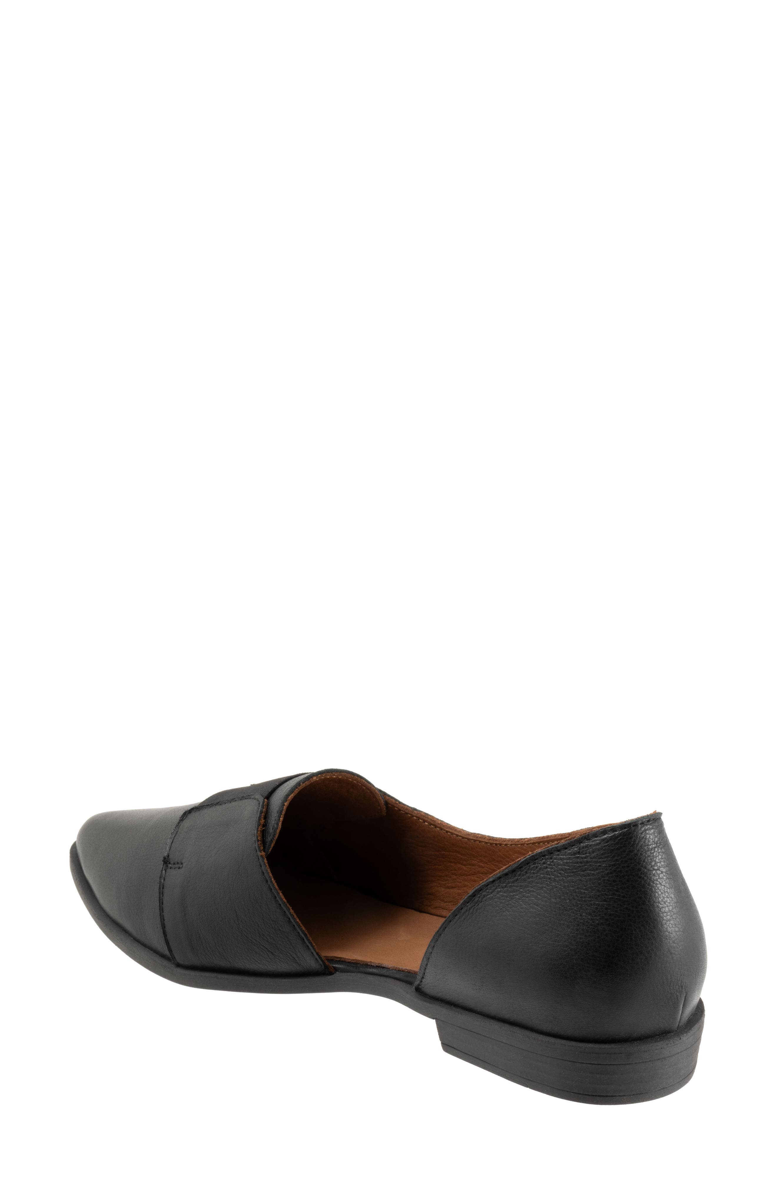 Bueno Brenda Half d'Orsay Pointed Toe Flat, Alternate, color, Black