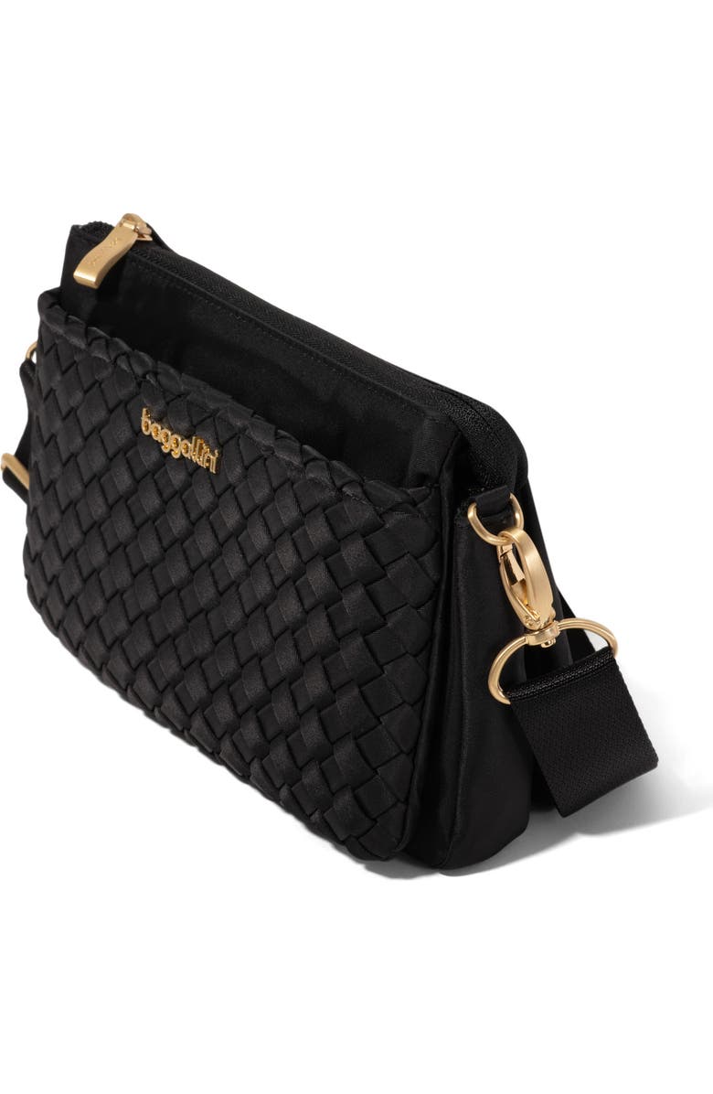 BAGGALLINI Perry Woven Crossbody, Alternate, color, Black Woven Twill