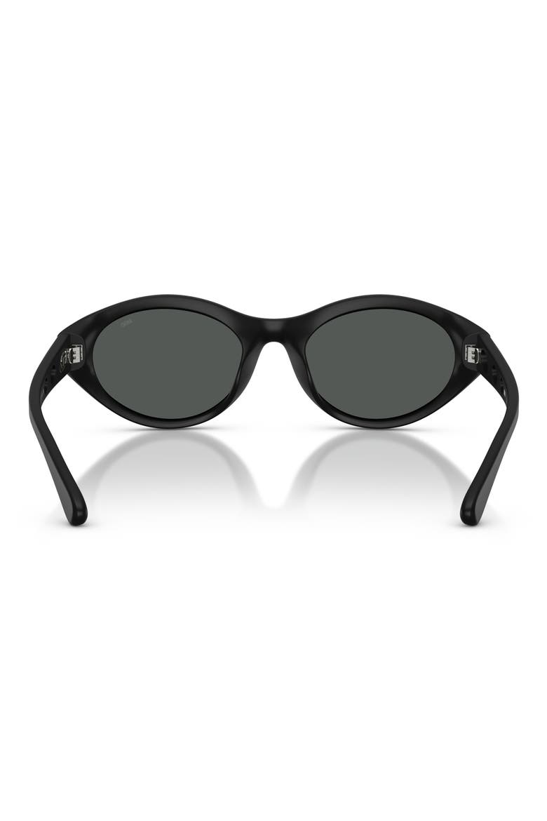 53mm Oval Sunglasses, Alternate, color, MATTE BLACK/ DARK GREY
