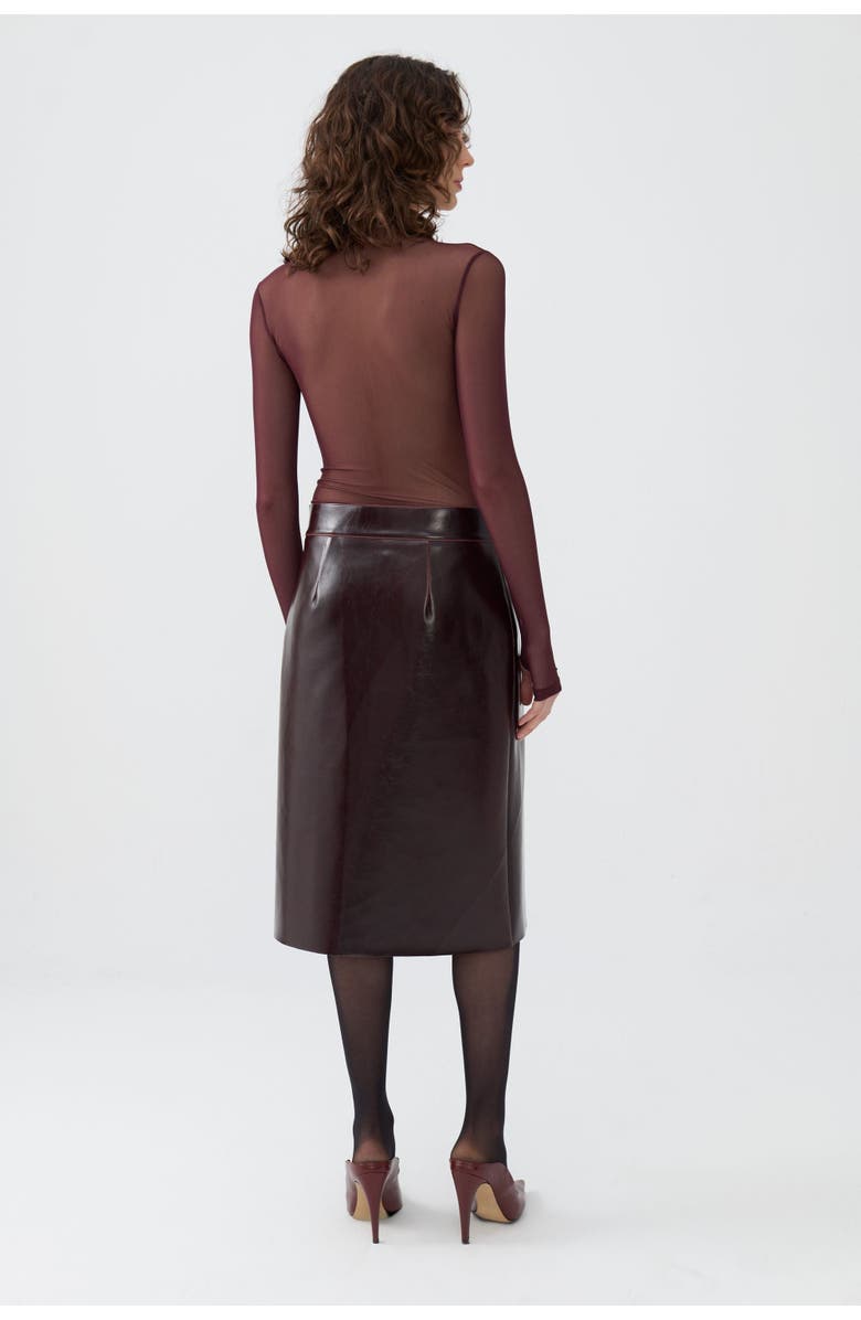 Nocturne Faux Leather Pencil Skirt, Alternate, color, 