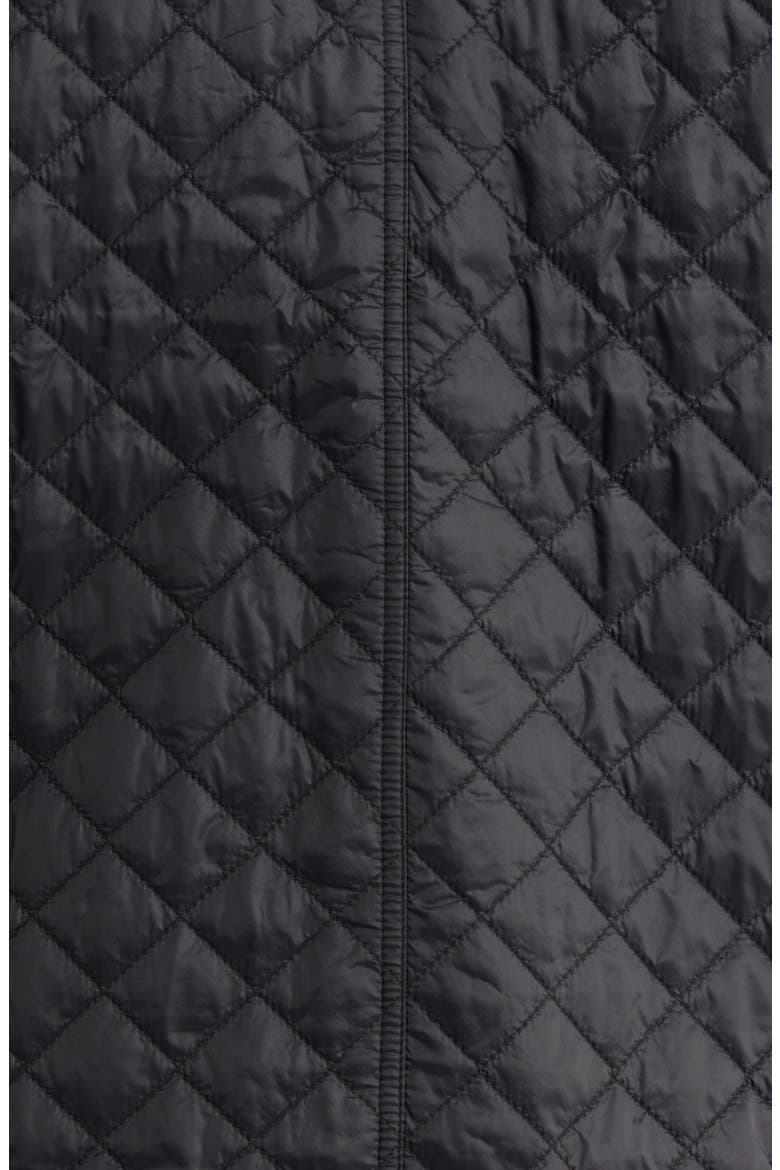 Corduroy Collar Quilted Jacket, Alternate, color, BLACK