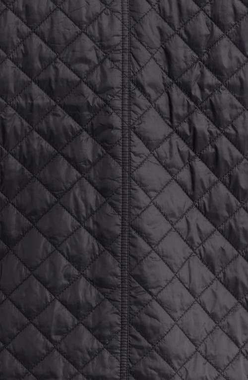 Eileen Fisher Corduroy Collar Quilted Jacket In Black