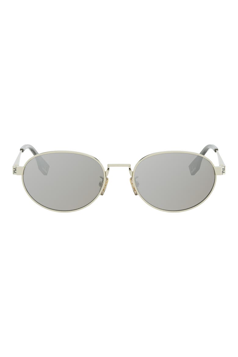 Sky 55mm Oval Sunglasses, Alternate, color, GOLD / BROWN MIRROR