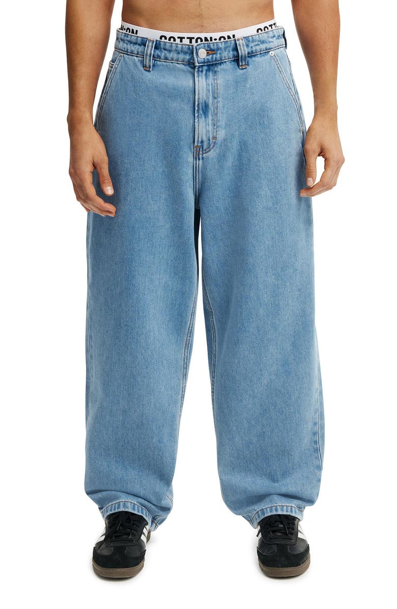 Cotton On Men's Baggy Skater Jean, Main, color, Verve Blue