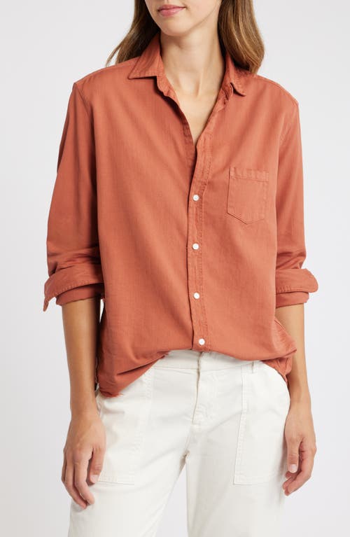 Frank & Eileen Eileen Relaxed Cotton Button-Up Shirt in Cloves 