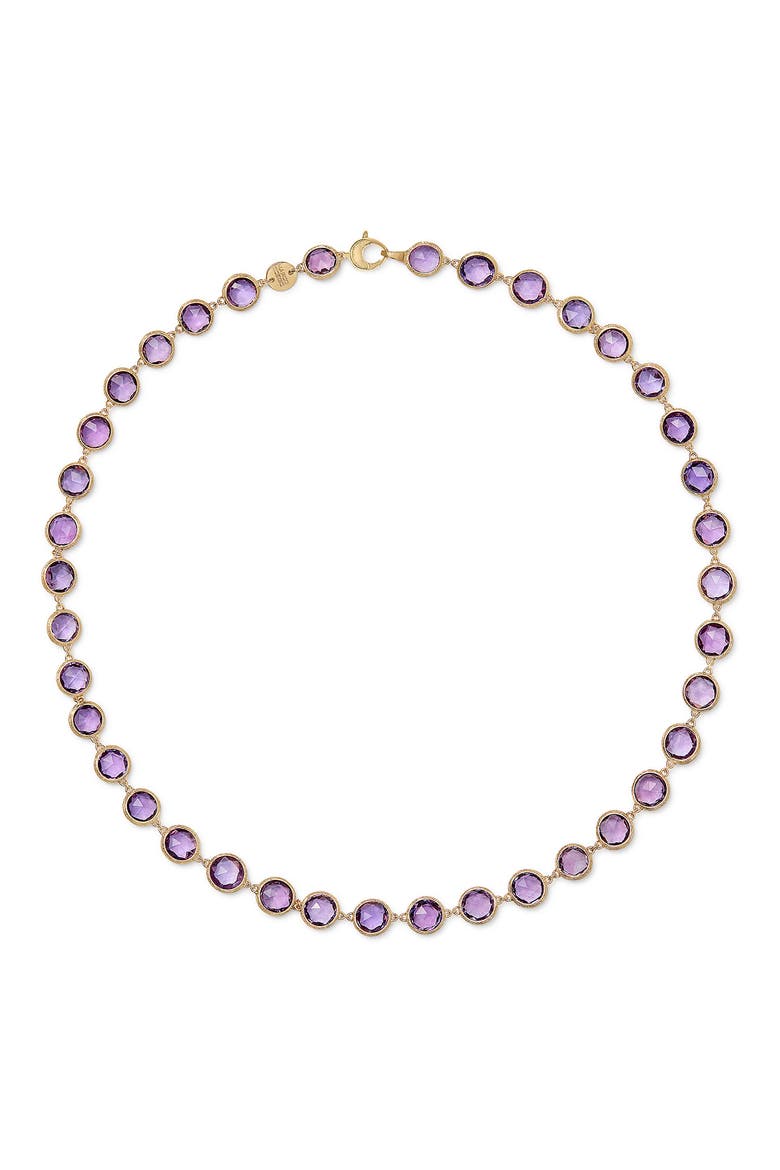 Jaipur Color Amethyst Collar Necklace, Main, color, GOLD