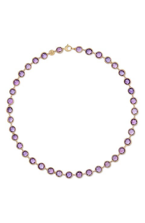 Jaipur Color Amethyst Collar Necklace
