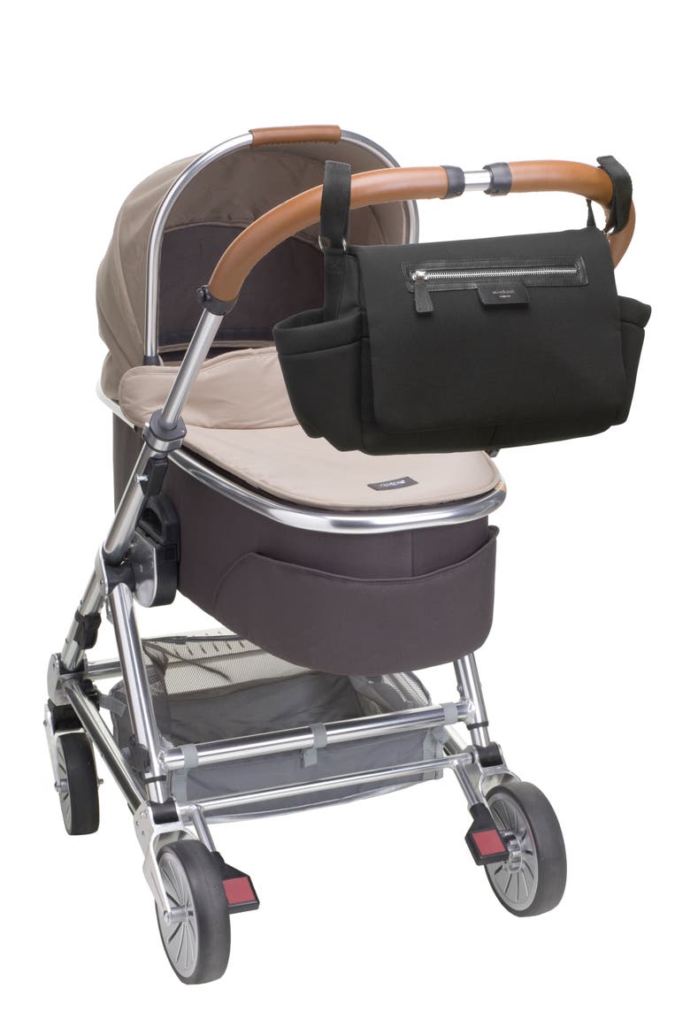 Storksak Stroller Organizer Luxe, Alternate, color, Black & Silver