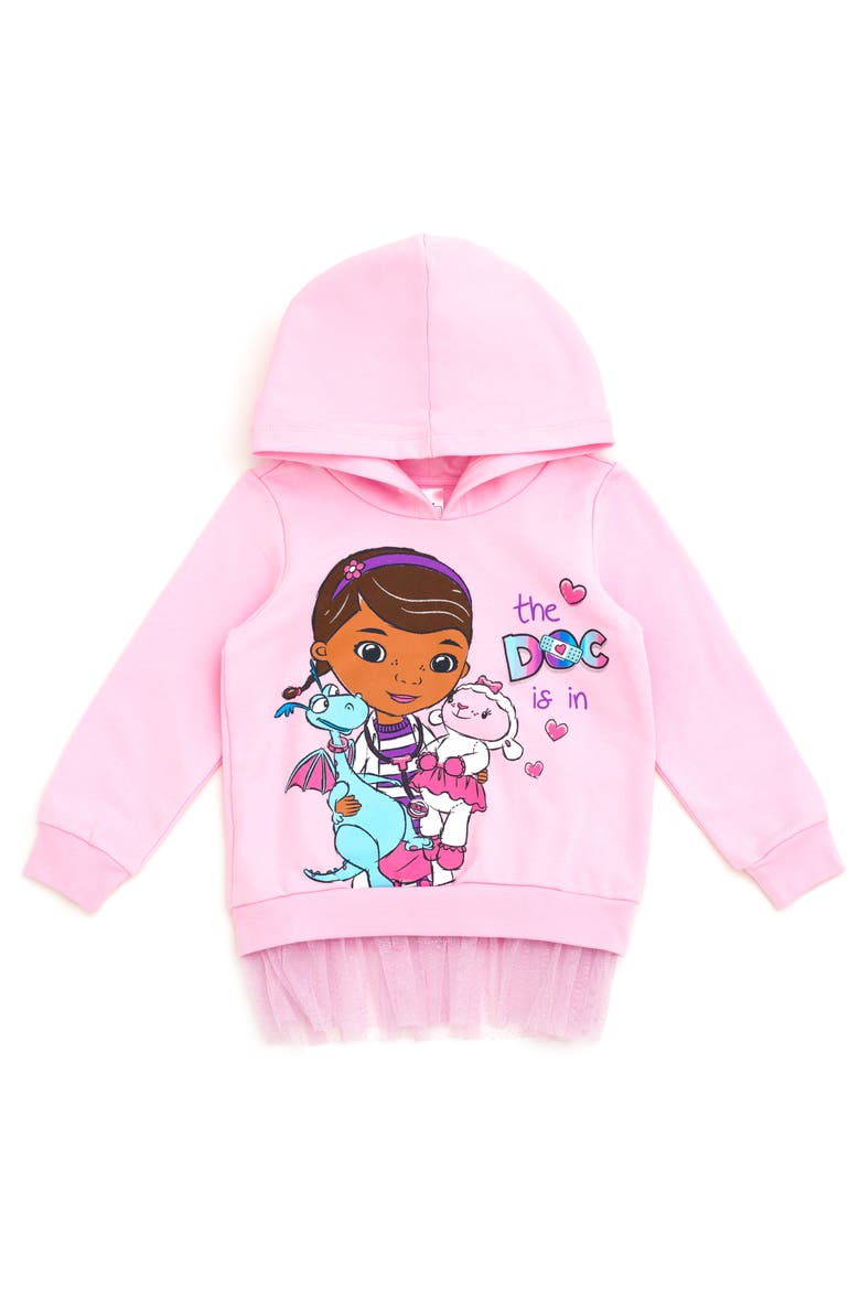 Doc Mcstuffins Fleece Pullover Hoodie, Main, color, Doc McStuffins Pink