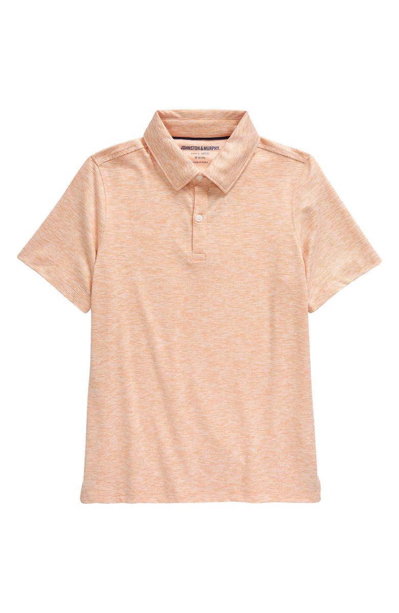 Johnston & Murphy Kids' Micro Stripe Polo, Main, color, 